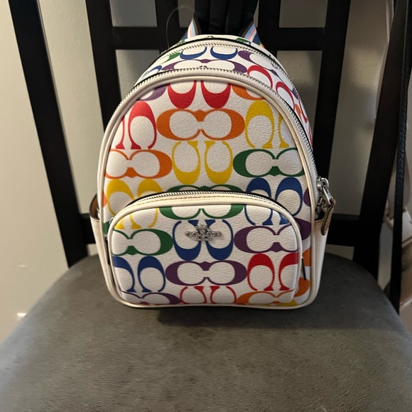 Coach Mini Court Backpack in Rainbow Pride - Picture 2 of 11